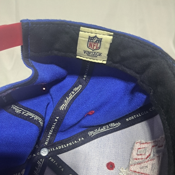 New England Patriots Mitchell & Ness‎ Vintage Collection Hat Snapback Red Blue - Picture 4 of 4
